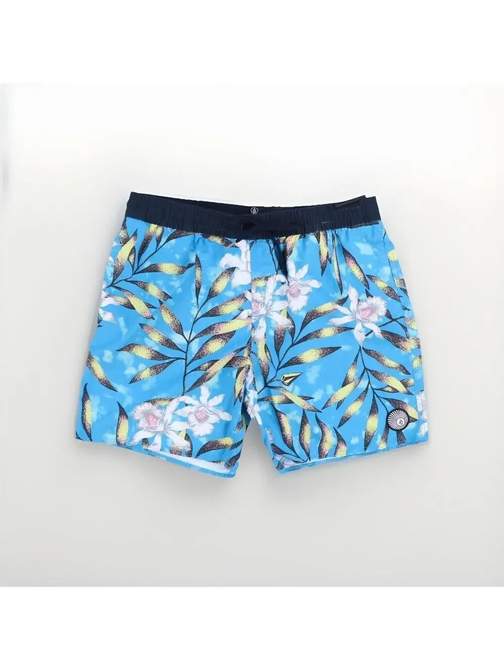 Mens Blue Swim Trunks Bathing Suit Bottoms Swimsuit Floral Brand New